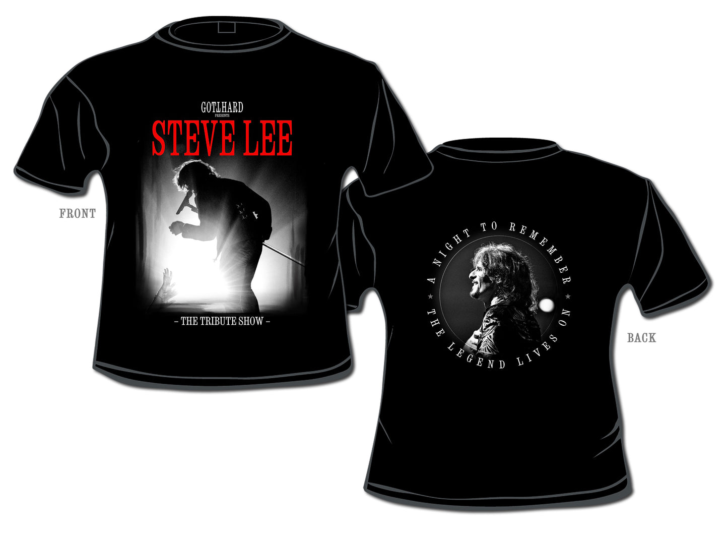 Steve Lee Tribute - T-Shirt (Moon and Stars 2025 Edition)
