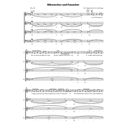 Männerchor und Frauechor -  Chor-Arrangement