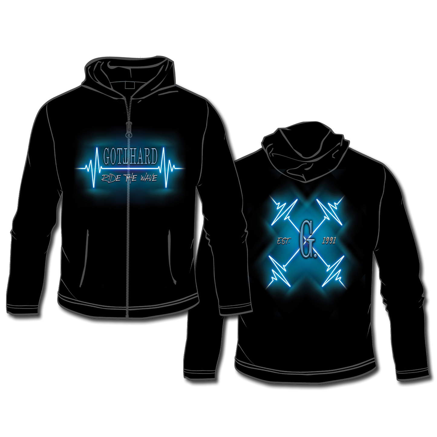 Ride the Wave - ZIP-Hoodie