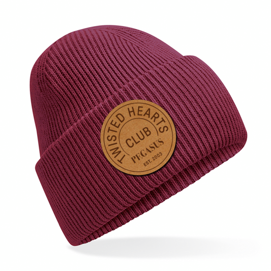 Twisted Hearts Club - Beanie (Dunkelrot)