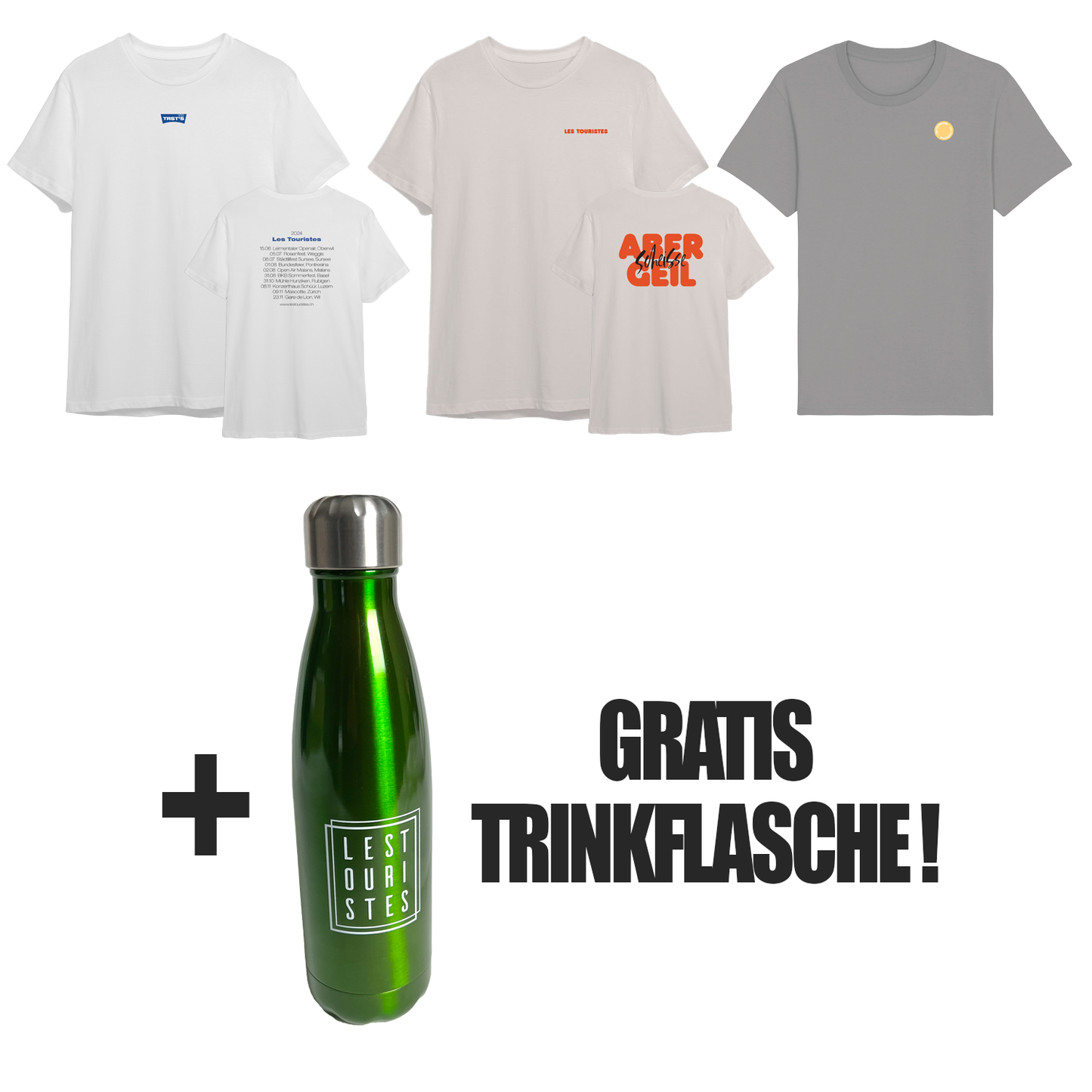 BUNDLE 2 - 3 Shirts und Gratis Trinkflasche